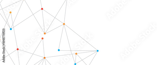 Vector modern abstract minimalist lines and dots technology pattern geometric background