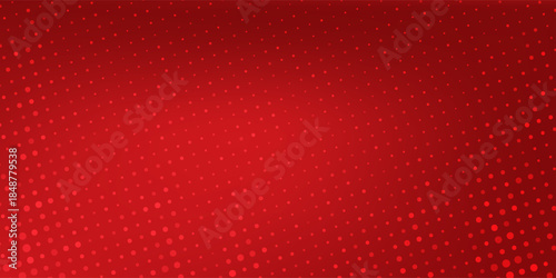 Bright red halftone dot texture with dynamic gradient effect, perfect for posters, banners, and creative backgrounds.