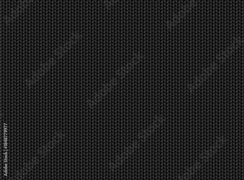 Black  knitted seamless texture background