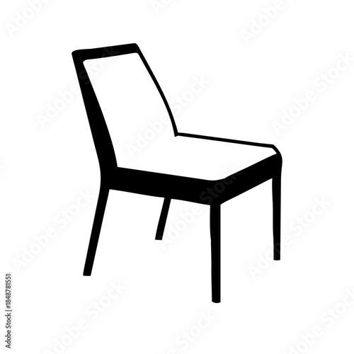 Angled Upholstered Dining Chair Silhouette upholstered chair