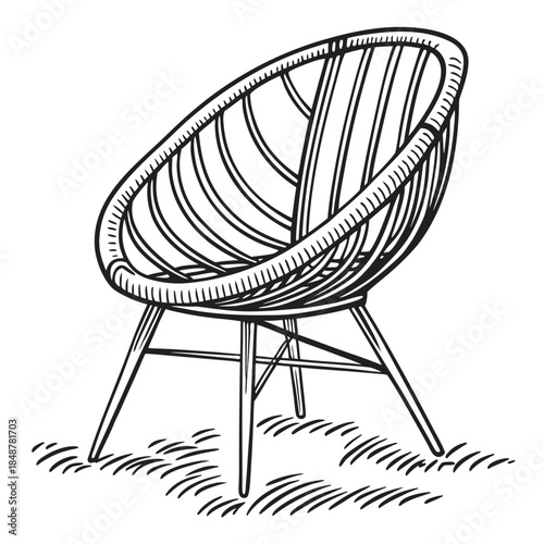 Line rattan armchair with metal legs rattan chair line furniture