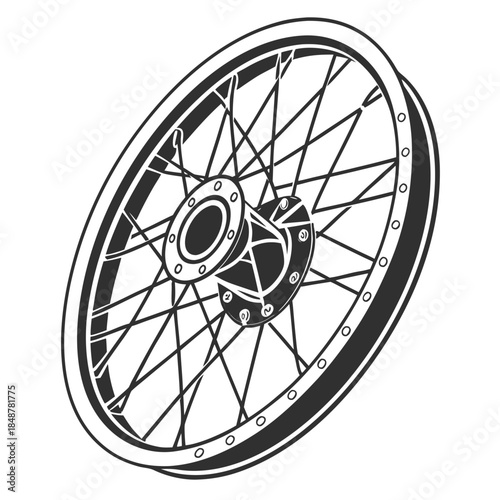 Carbon fiber motorcycle wheel with spokes wheel rim