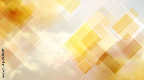 Soft Yellow and Orange Geometric Overlay Background