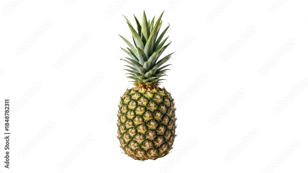 Fototapeta premium Tropical Pineapple Fruit Isolated on Black Background
