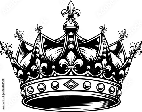 Royal Crown Luxury Vector Icon Symbol Illustration