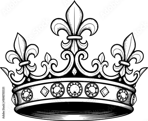 Royal Crown Luxury Vector Icon Symbol Illustration