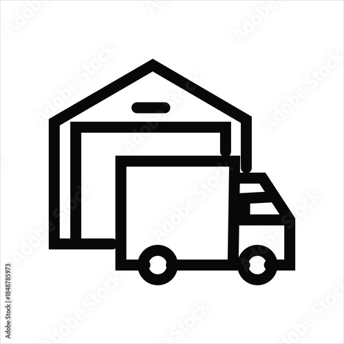 Delivery Truck Unloading at Warehouse
