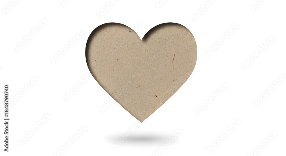 Fototapeta premium Heart-shaped paper cutout