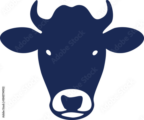 vector illustration of a cartoon cow
