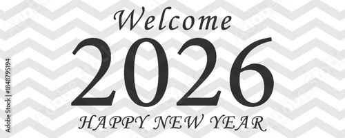 Welcome 2026 happy new year text font calligraphy hand written lettering script black color object icon Welcome 2026 happy new year merry christmas xmas december month Welcome 2026 happy new year xmas