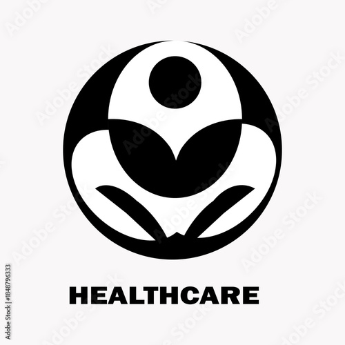 Clean and professional healthcare logo symbolizing care, trust, and medical excellence. Ideal for hospitals, clinics, doctors, wellness centers, and health brands.