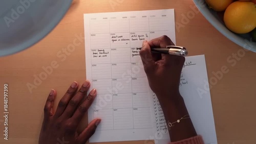 Organized weekly planning with handwritten notes for effective time management