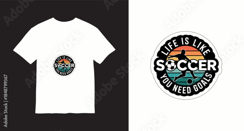 Soccer football vector t-shirt design