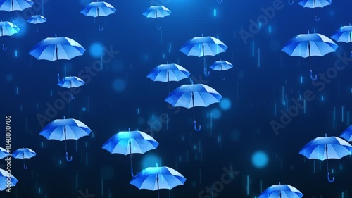 Wallpaper Mural Aesthetic Particle Umbrellas Dancing on Stage Background(After Effects production)
 Torontodigital.ca