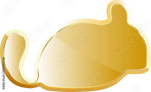 Chinchila gold icon. Isolated on transparent background.