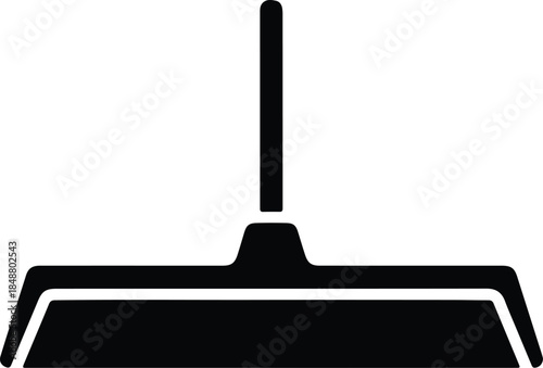 Vector Cleaning dustpan icon for household chore and service applications silhouette Illustration