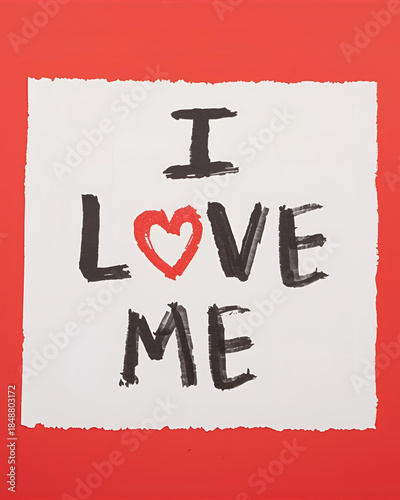 handwritten message, I love me, self-love, self care, positive affirmation, love yourself, empowerment, motivational, inspirational, mental health, wellbeing, self appreciation, self confidence, self 