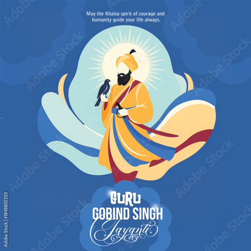 Guru Gobind Singh Jayanti Celebration Sikh Festival Background