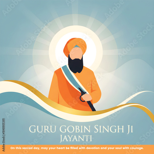 Guru Gobind Singh Jayanti Celebration Sikh Festival Background