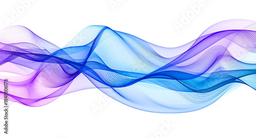 Futuristic Data Wave Background with Soft Neon Gradient on White