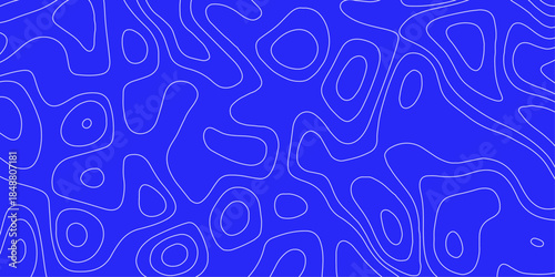 abstract blue background. Topographic map pattern background vector.