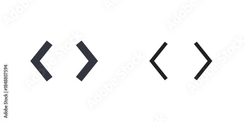 code symbol icon set for programming development web design interface html software and digital concept