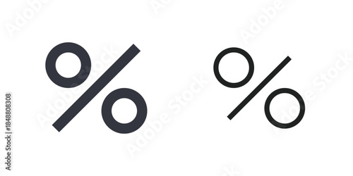 percentage icon set for discount sale finance interest data ratio statistic marketing and business design