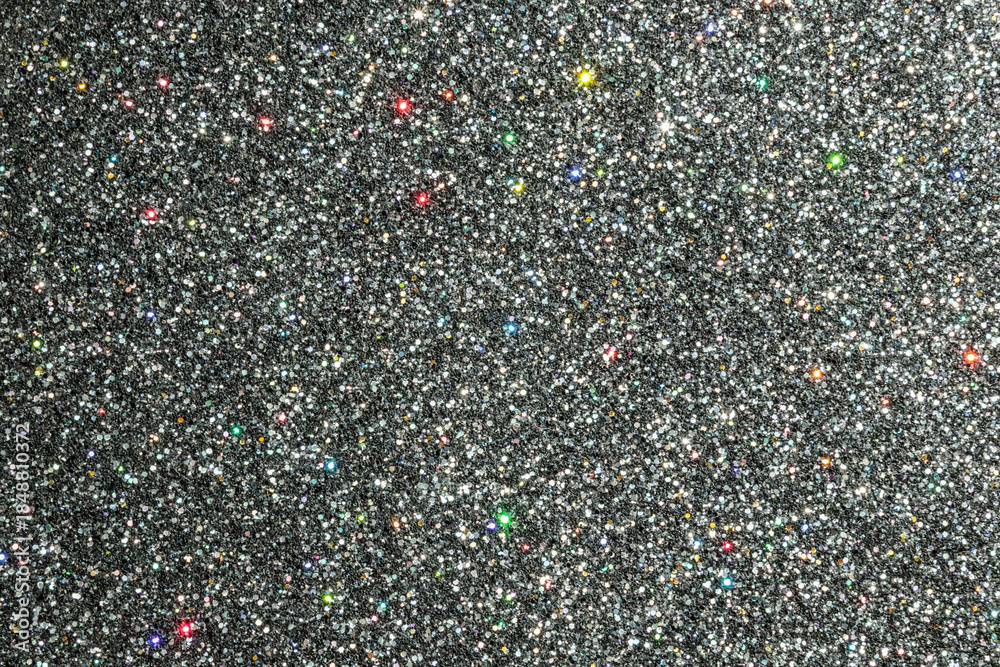 Obraz premium Shiny luxury black glitter texture surface background