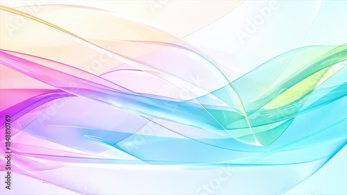 パステルカラーの優しい光の曲線 幻想的なズームイン