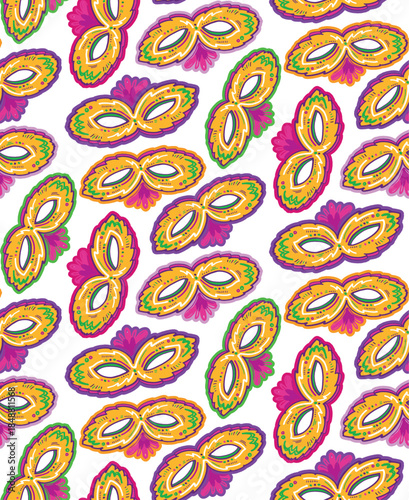 Mardi Gras - hand drawn doodle lettering quote. Lettering for t-shirt design, mug print, bag print, clothes fashion. 100% hand drawn vector image.
