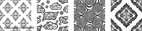 Black and White Abstract Patterns: A collection of captivating monochrome patterns, each uniquely crafted with intricate details and textures, ideal for adding depth and visual interest.