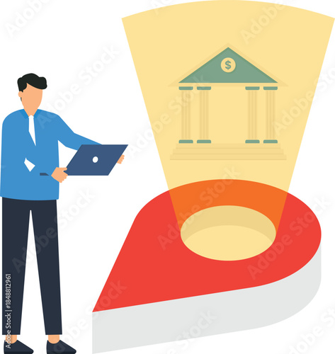 Business support concept of businessmen riding unicycles on a finger bridge career path showing skill balance risk management professional growth guidance mentorship and corporate challenge