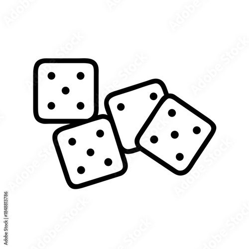 Hobby board game dice icon transparent background