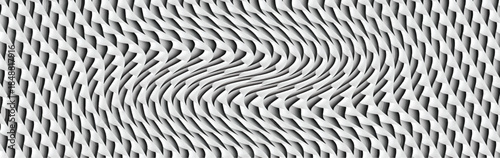 Distorted lines seamless pattern. Vector illustration