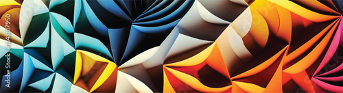 Multicolor geometric pattern Abstract volumetric background. Vector illustration	