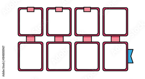 Infographic Template with Red and Blue Design Elements