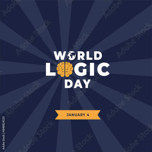 World logic day flyer illustration