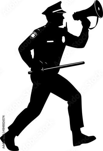 Firefighter Rescue Action Vector Silhouette Icon Illustration
