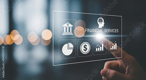 Financial Services Touchscreen Interface Digital Banking Finance App Investment Ideas