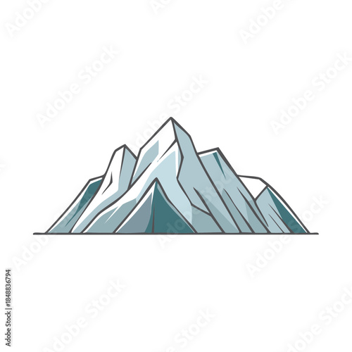 Mountain range peak landscape natural isolated outdoors travel tourism