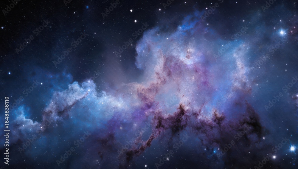 Fototapeta premium Cosmic Symphony - A Stunning Nebula Display in Deep Space.