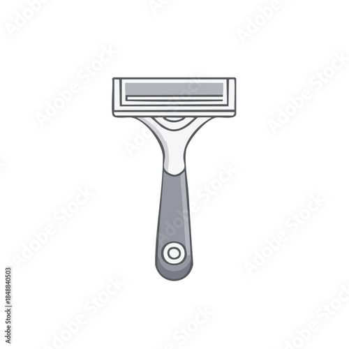 Razor Illustration for Shaving and Grooming, Cartoon Style, for Men or Women, for Face or Body, Minimalist Hygiene Concept