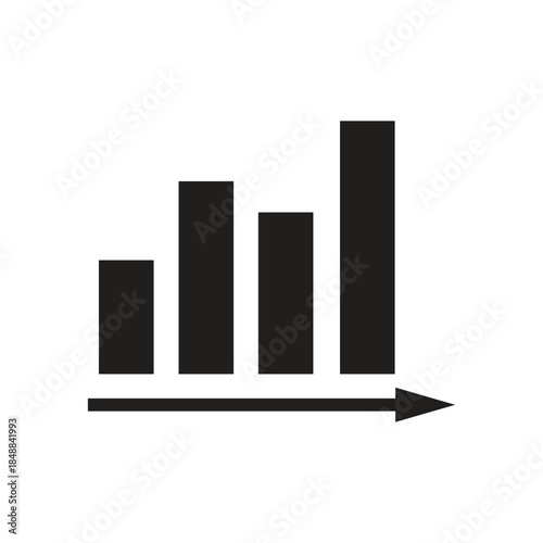 statistics logo icon illustration flat