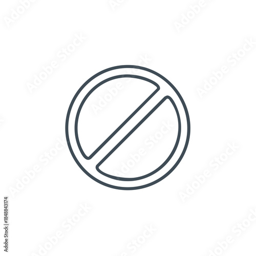 Prohibition Circle Sign Icon Blocked Forbidden Restricted Symbol Warning Attention Stop No Entry