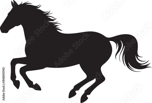 Galloping Horse Silhouette – Running Horse Vector Silhouette