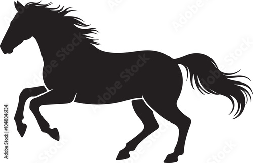 Galloping Horse Silhouette – Running Horse Vector Silhouette