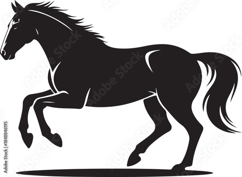 Galloping Horse Silhouette – Running Horse Vector Silhouette