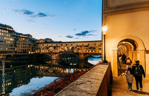 Ponte Vecchio at sunset, Florence.
