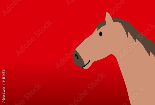 馬, 年賀状, 和風, 和柄, 新年, 動物, クリスマス, うま, ベクター, イラスト