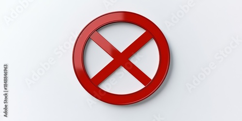 A red sign indicating no entry.